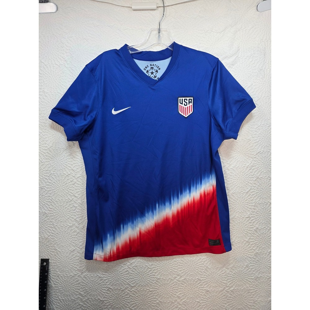 Nike USA Soccer Jersey Mens L Blue 2024 USMNT Away Stadium American Icon Exc